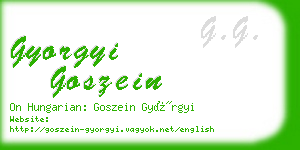 gyorgyi goszein business card